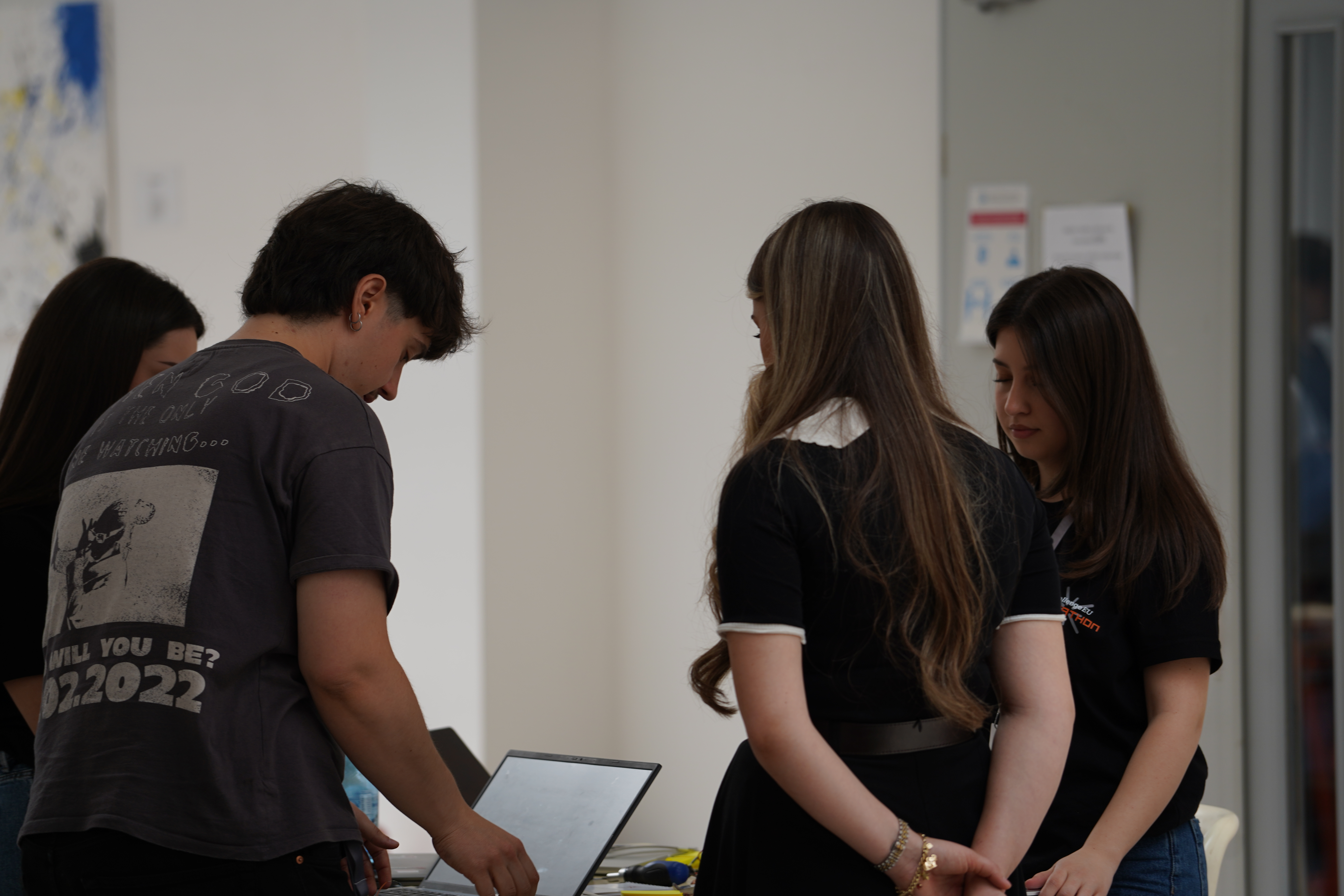 ChallengeEU Hackathon Sign Language Prediction hardware prototype setup